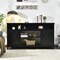 Costway 59'' TV Stand Media Center Console Cabinet w/ Barn Door for TV's 65'' Natural\Black\Coffee
